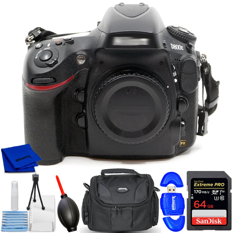 Nikon D800E Digital SLR Camera (Body Only) 25498 – 7PC Accessory Bundle