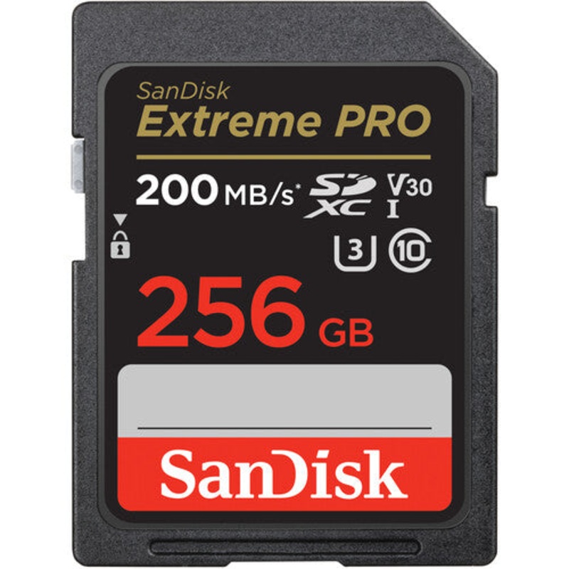 SanDisk 256GB Extreme PRO 200MB/s UHS-I SDXC Memory Card