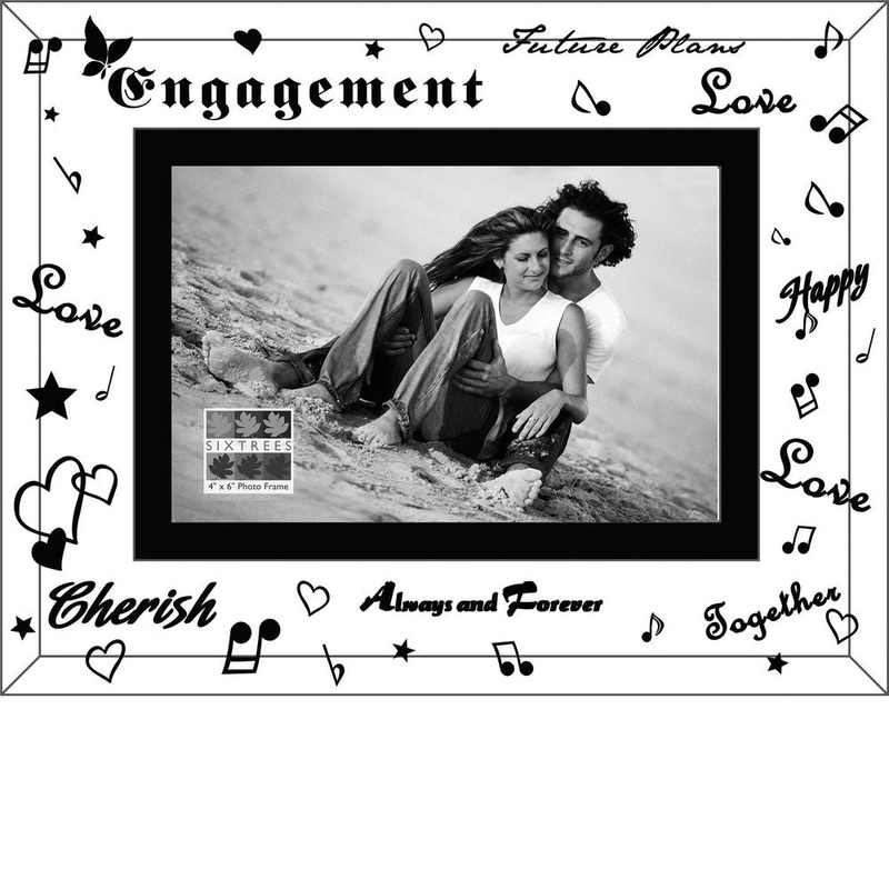 Sixtrees Moments Mirror 6×4 Photo Frame – Just Engaged