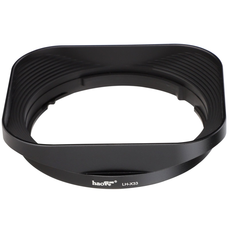 Haoge LH-X33 Lens Hood Metal Square Bayonet for Fujifilm XF33mm F1.4 R WR Lens, Fuji XF 33mm f/1.4 R LM WR Hood Shade