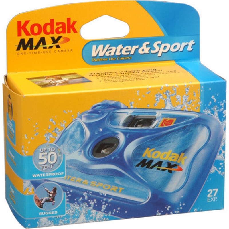 KODAK SPORT DISPOSABLE CAMERA | 27 EXPOSURE | WATERPROOF 15M