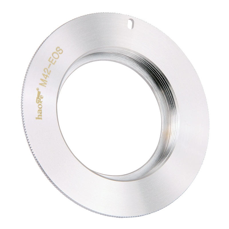 Haoge Manual Lens Mount Adapter for M42 42mm Screw mount Lens to Canon EOS Rebel 80D 70D 60D 50D 550D 500D 5D 5DS 7D EF EFS Mount Camera