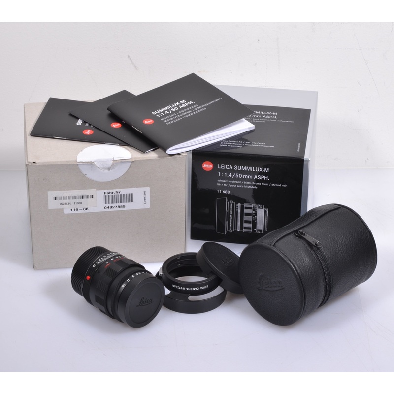 Leica Summilux-M 50mm f/1.4 ASPH. Lens (Black-Chrome Edition), Mint, Boxed, USA 11688