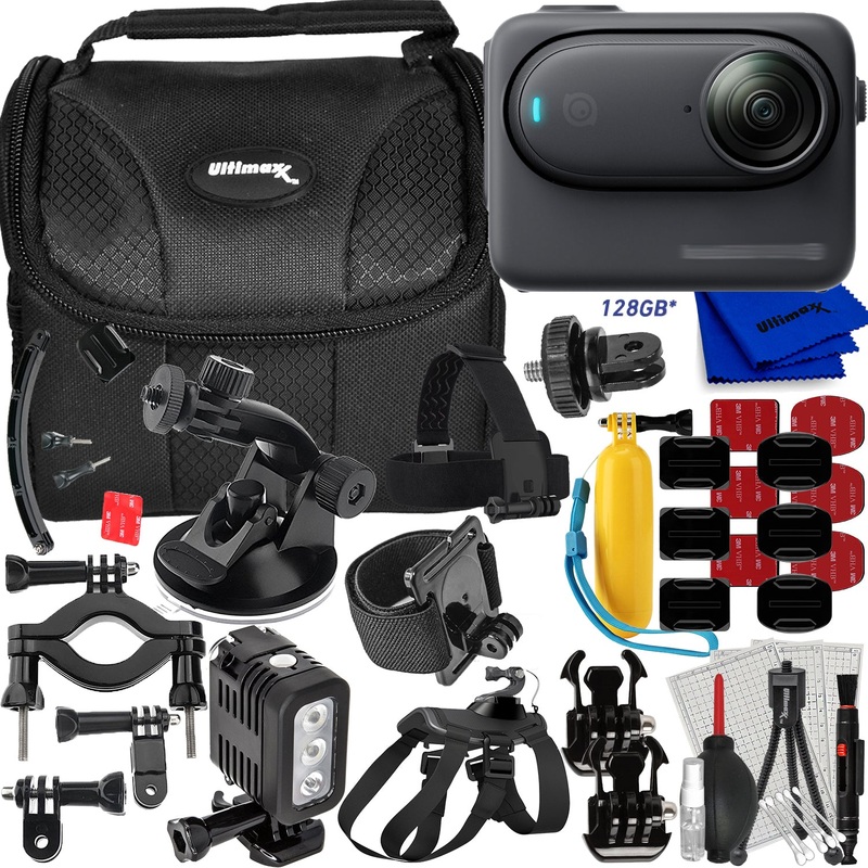 Insta360 GO3 S Standard Edition (Midnight Black, 128GB) – 16PC Accessory Bundle