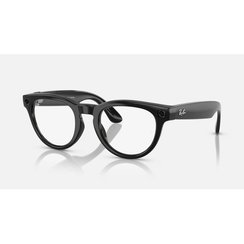 RAY-BAN | META LOW BRIDGE FIT HEADLINER Shiny Black w/ Transitions Clear/Sapphire Lens