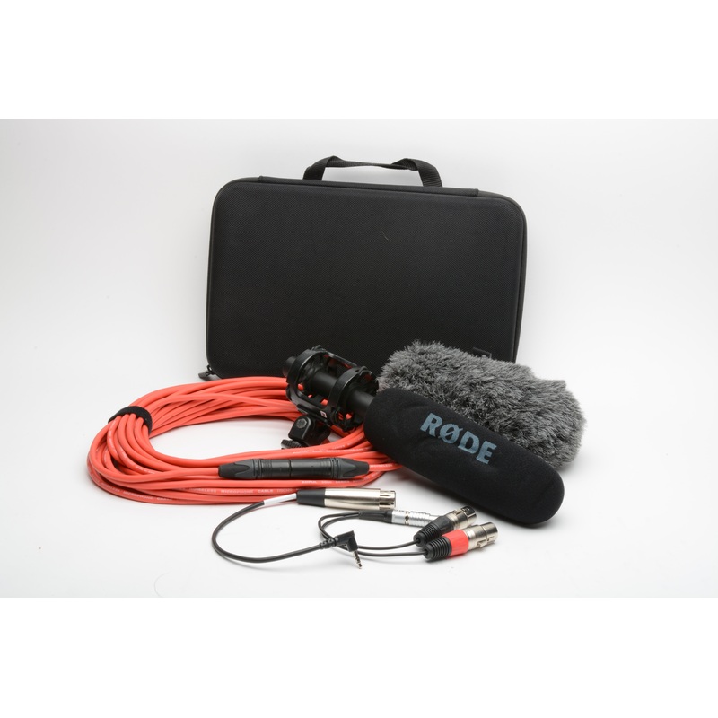 Rode NTG4+ Shotgun Condenser Mic & Windshield, Foam, cable, Shock Mount, Case