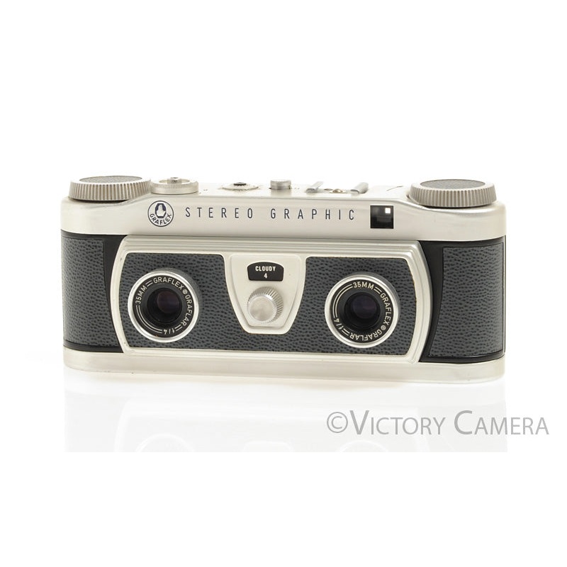 Vintage Graflex Stereo Graphic 35mm 3D Film Camera w/ Case  [EXC]