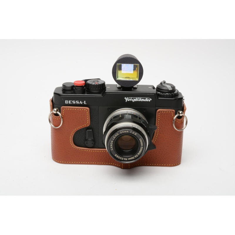Voigtlander Bessa-L w/Canon 50mm f2.8 and finder +1/2 case, very clean, great!