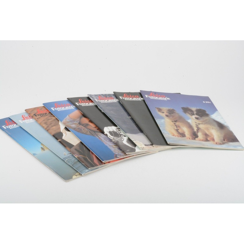 8x Leica Fotografie 1989 Issues Magazine, Clean and Complete