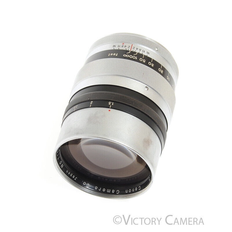 Canon Rare 85mm f1.5 LTM L39 Screw Mount Lens -Very Clean w/ Finder & Case- [EXC]