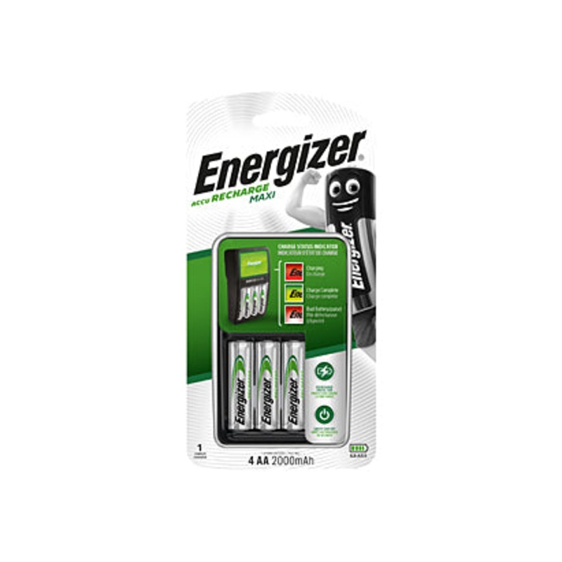 Energizer Maxi Charger + 4x NiMH AA 2000mAh Batteries