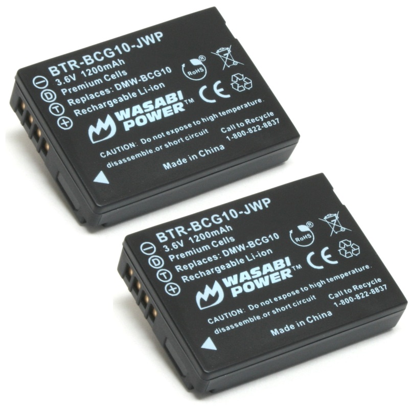 Panasonic DMW-BCG10 Battery (2-Pack) by Wasabi Power