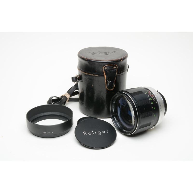 Soligor 135mm f1.8 Tele lens, Case, hood, Minolta MD (T-Mount), Great!