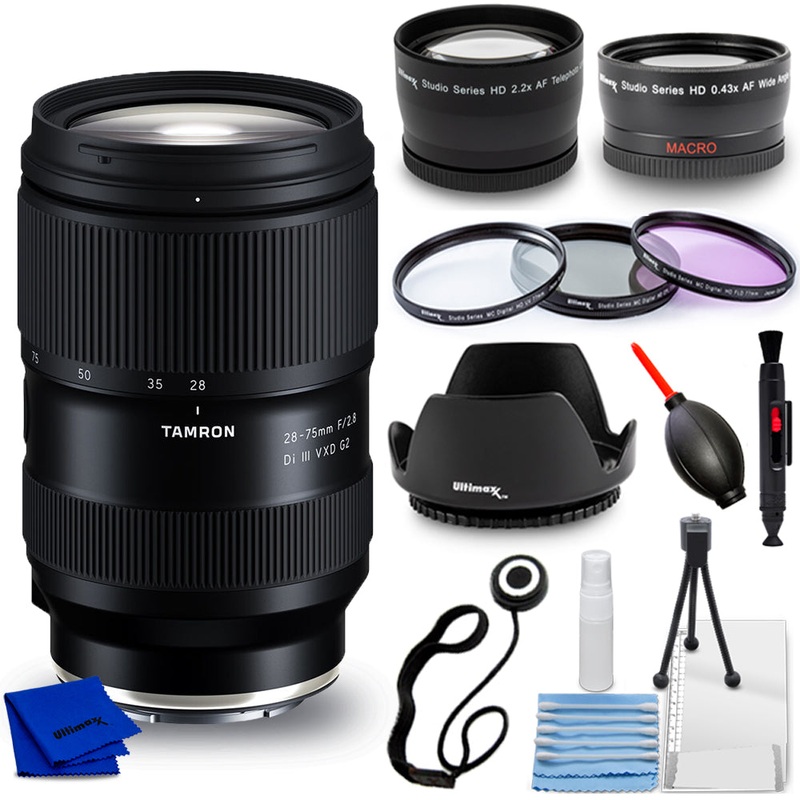 Tamron 28-75mm f/2.8 Di III VXD G2 Lens (Sony E) AFA063S700 – 10PC Accessory Kit