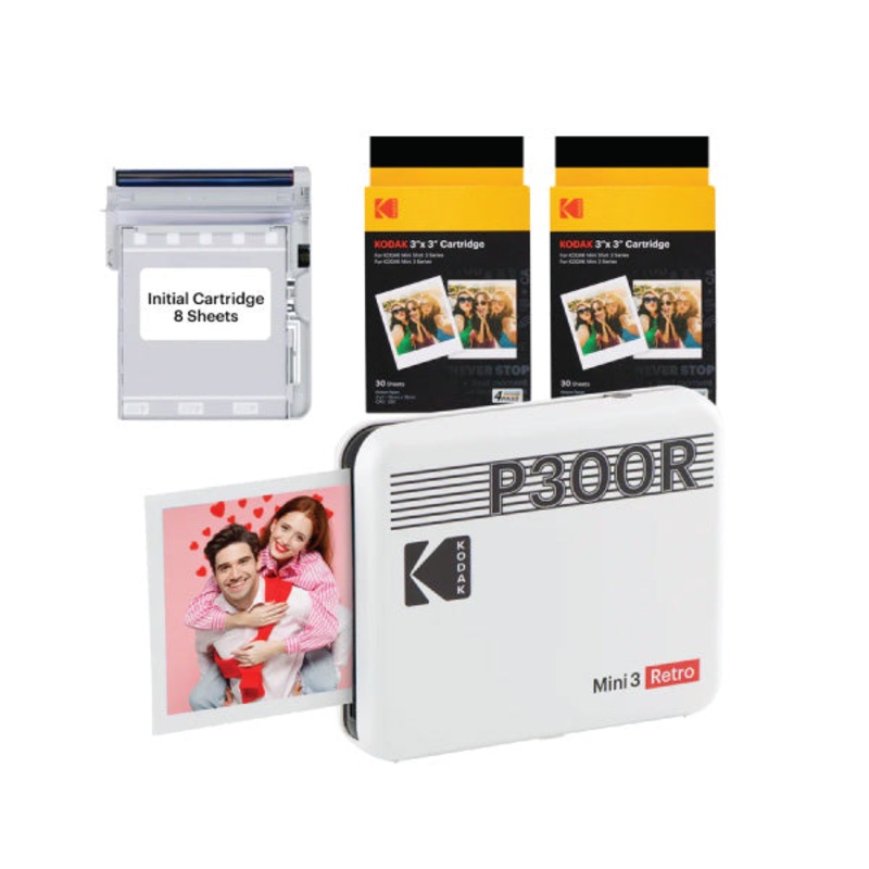 Kodak P300R Mini 3 Retro White 68pcs Instant Print