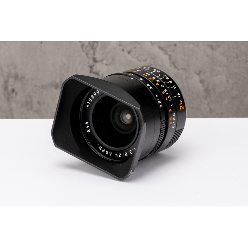 Used Leica 24mm f/3.8 ASPH Elmar-M Black [11648] & Bright-Line Finder