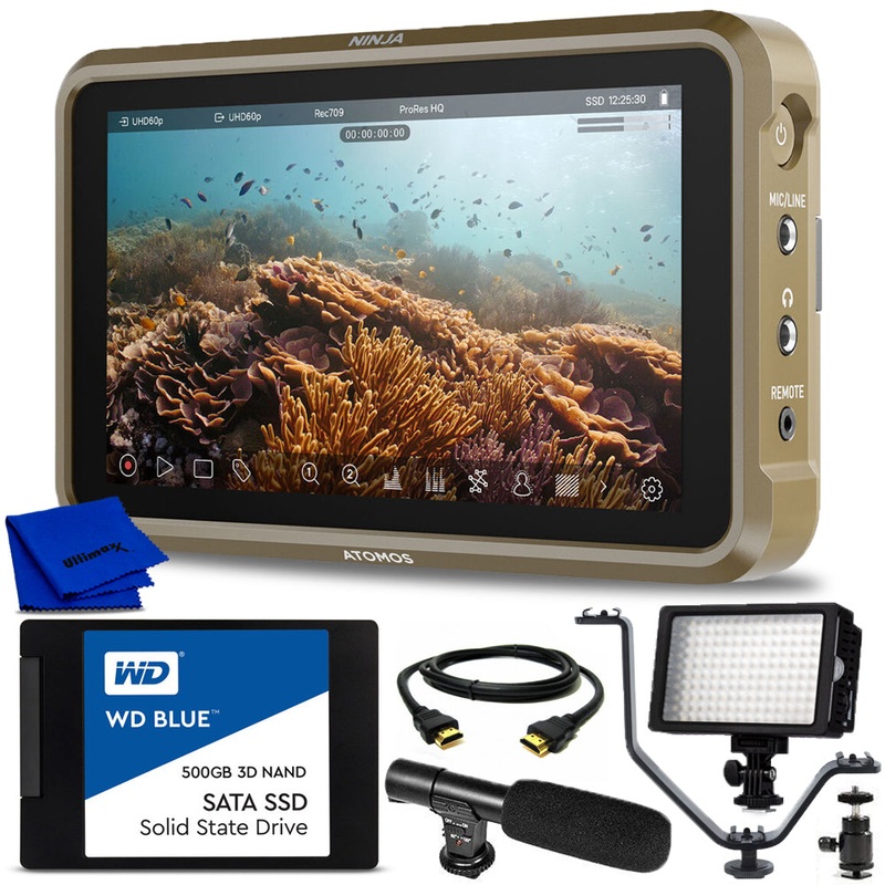 Atomos Ninja 5.2″ 4K HDMI Recording Monitor with WD Blue 500GB SSD Bundle