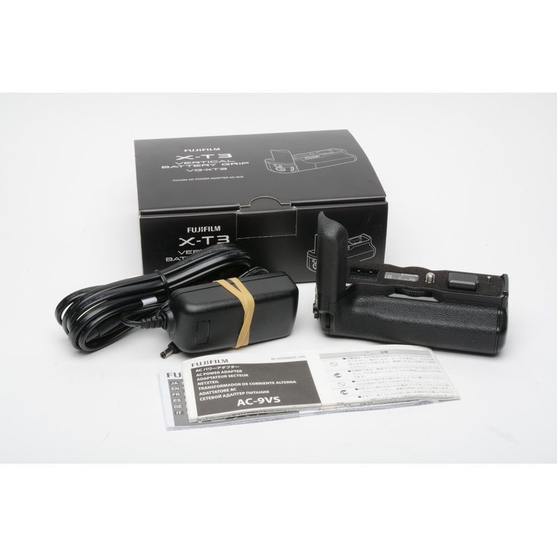 Fujifilm VG-XT3 Vertical Battery Grip + AC-9VS AC, Boxed, Barely Used, Mint