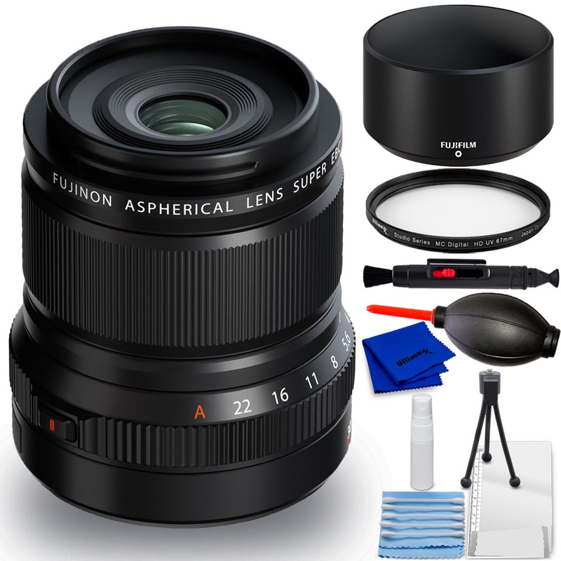 FUJIFILM XF 30mm f/2.8 R LM WR Macro Lens 16792576 – 7PC Accessory Bundle