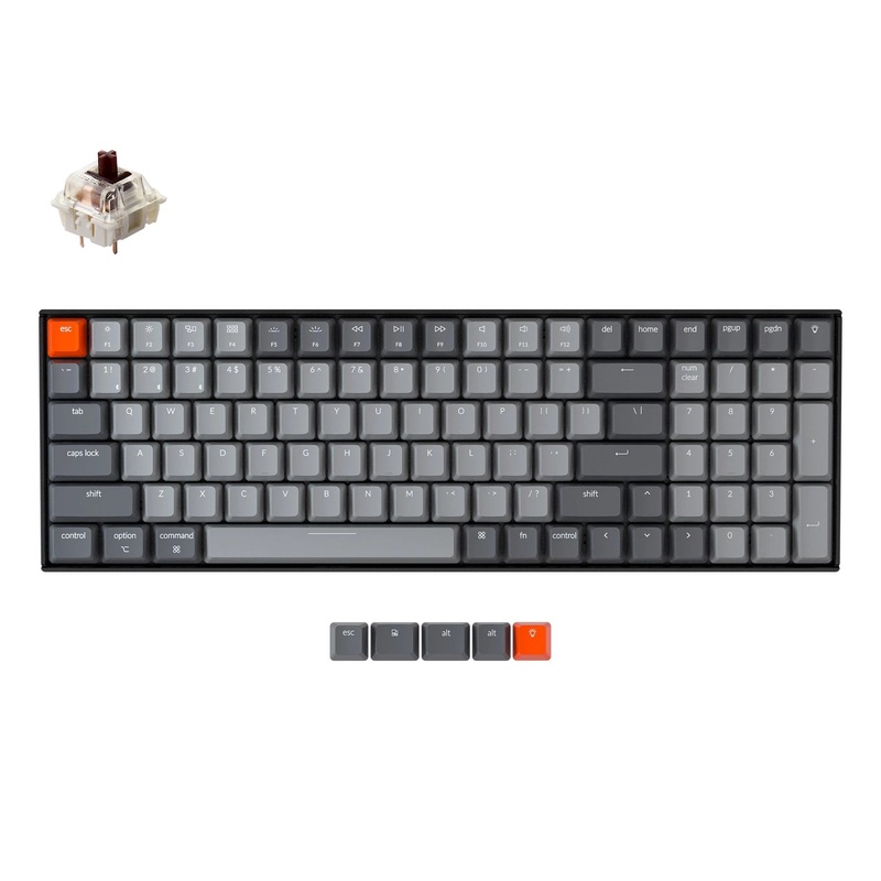 Keychron K4-A3 Wireless Mechanical Keyboard White Backlight Gateron Brown Switch