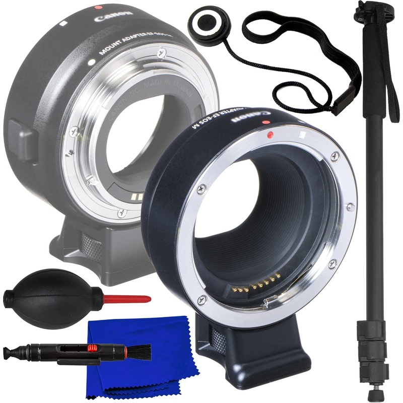 Canon EF-M Lens Adapter for Canon EF / EF-S Lenses 6098B002 –  Accessory Bundle