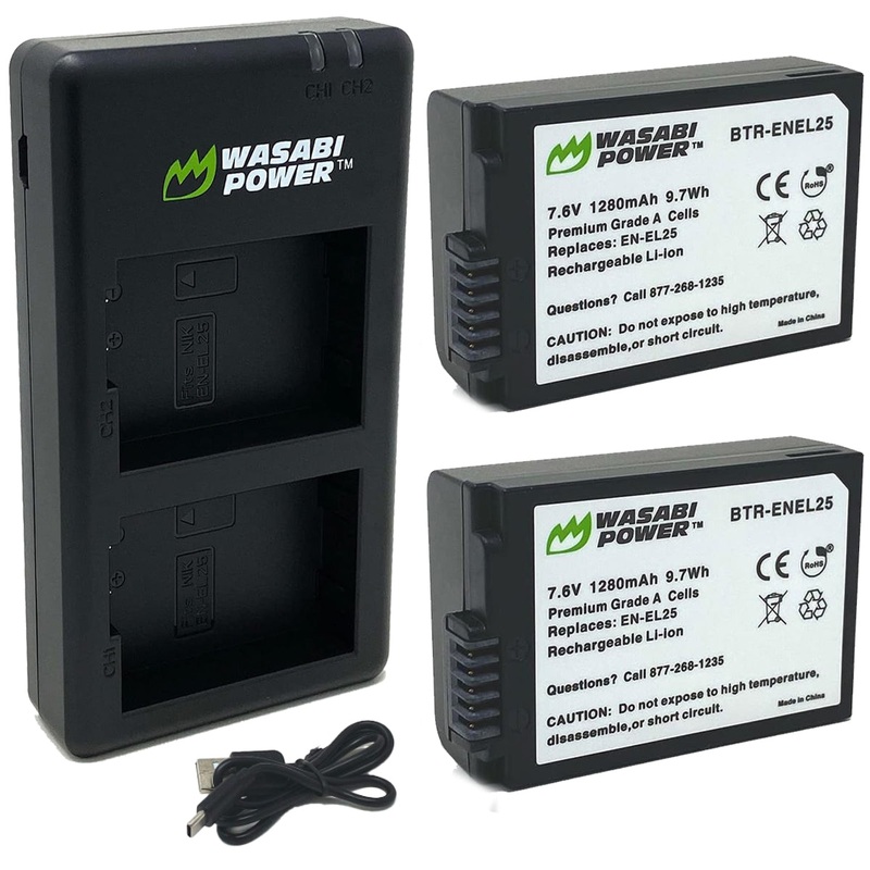 Nikon EN-EL25, EN-EL25a Battery (2-Pack) and USB Dual Charger by Wasabi Power