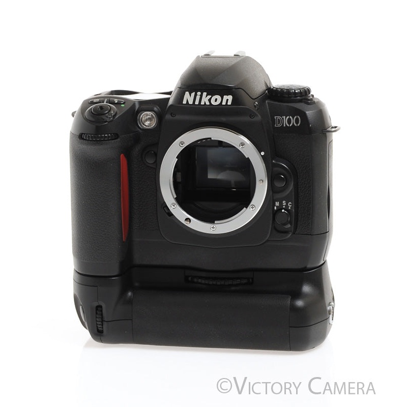 Nikon D100 6.1MP Digital SLR Camera w/ Battery Grip + 2 Batteries [EXC+]
