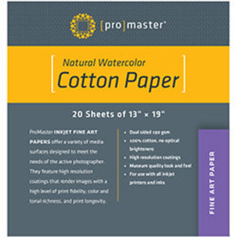 PRO INKJET PAPER (13X19, 20 SHEETS) – FINEART WATERCOLOR (1582)