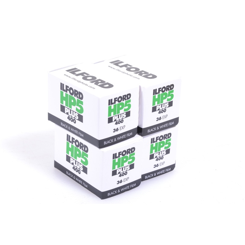 4X Rolls Ilford HP5 Plus 400ASA 135-36 B&W 35mm Film, Expires 02/2027
