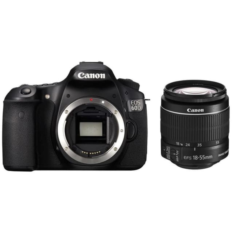 EOS 60D SLR – Black + Canon Zoom Lens EF-S 18-55mm f/3.5-5.6 IS II f/3.5-5.6
