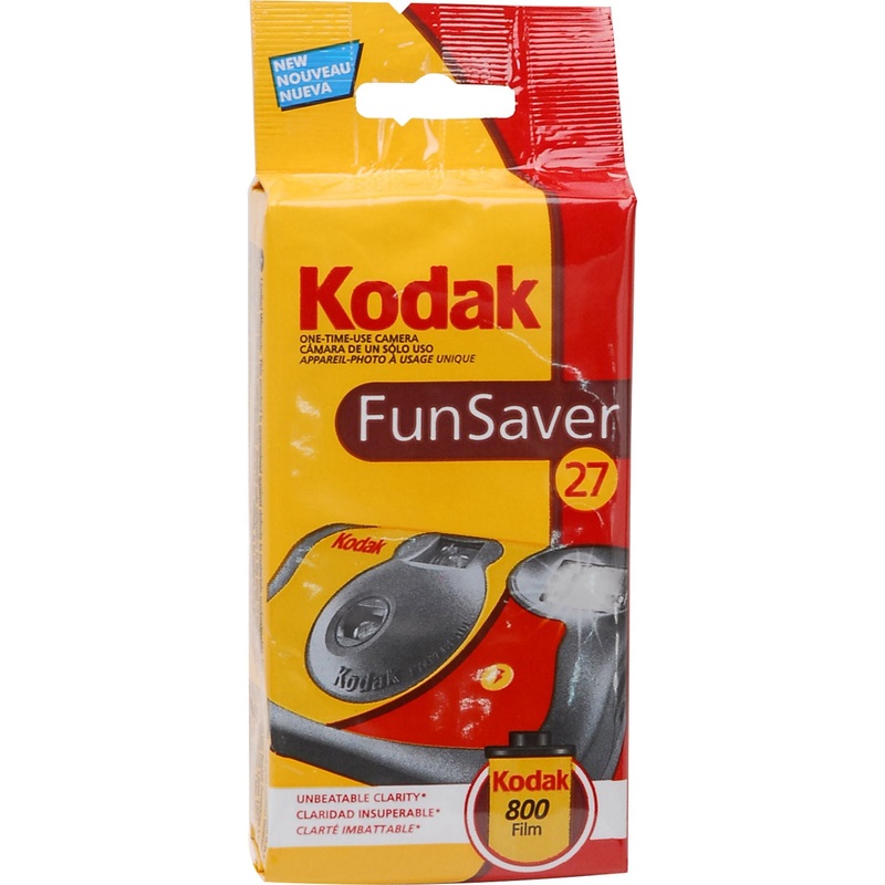 Kodak FunSaver 35mm One-Time-Use Disposable Camera (ISO-800) with Flash – 27 Exposures