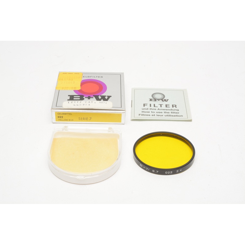 B+W Series 7 VII Yellow K2 Gelbmittel 022 filter, Mint, Boxed