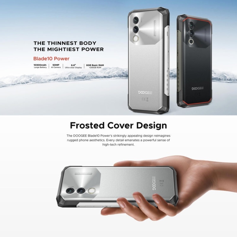 DOOGEE Blade 10 Power Rugged Phone Dual SIM 6GB+256GB Black