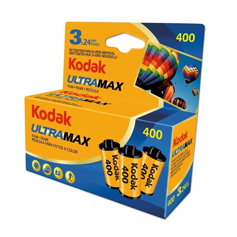 Kodak Ultramax GC 400 Color Negative 35mm 24 EXP Film – Pack of 3