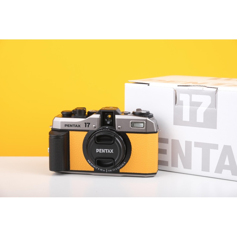 Pentax 17 35mm Half Frame Film Camera Yelow Skin + 5 rolls Portra 400 + FREE Expired Film Roll + 1 VCH T-shirt