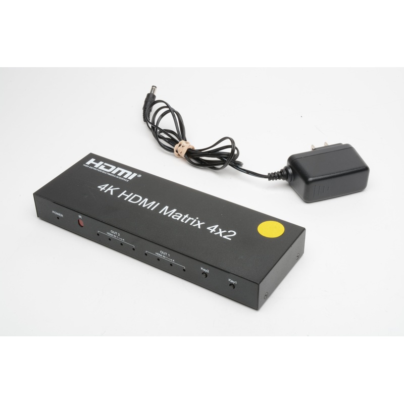 4×2 HDMI Matrix Switch, 4 in 2 Out Matrix HDMI Video Switcher Splitter +Optical