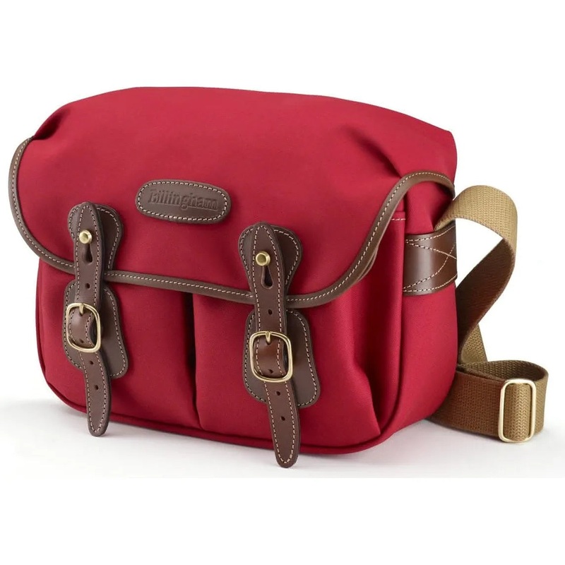 Billingham Hadley Small – Burgundy Canvas / Chocolate Leather