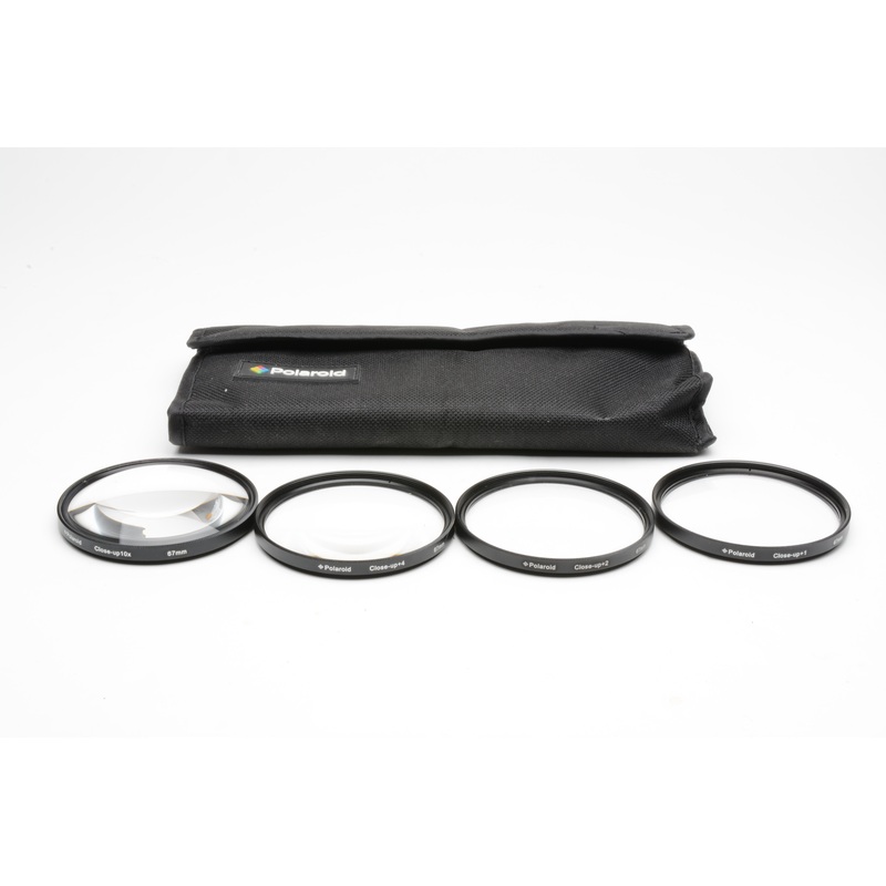Polaroid Close-up Filter set 67mm +1, +2, +4, +10 in pouch, clean