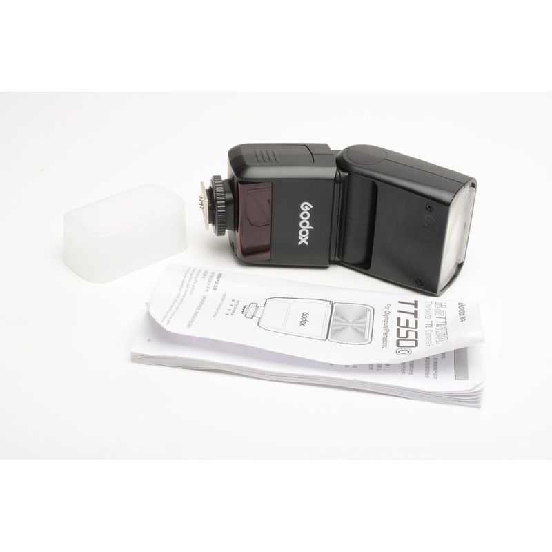 Godox TT350 Speedlight Hot Shoe Mount Camera Flash For Olympus + Diffuser