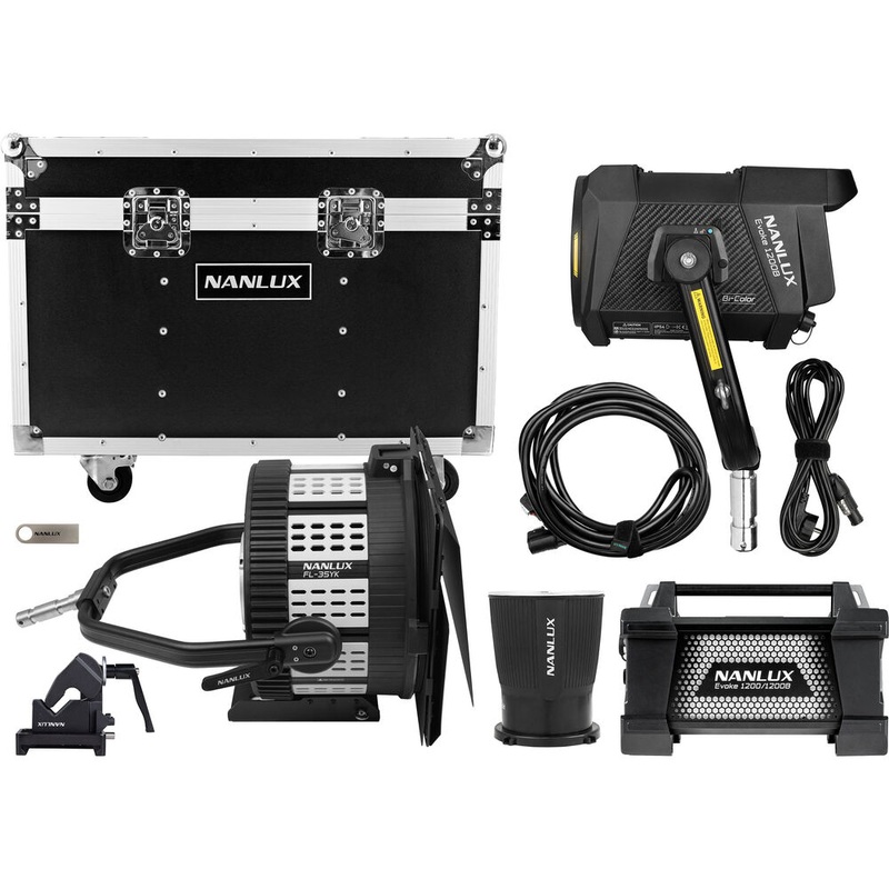 NANLUX Evoke 1200B FL-YK-Kit 1200w Bi-Colour LED Spot Light with FL-35YK Fresnel Lens and Flight Case (SPECIAL OFFER PRICE)
