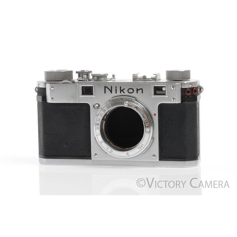 Nikon M Red Synched Chrome 35mm Rangefinder Camera Body -Read- [AS-IS]