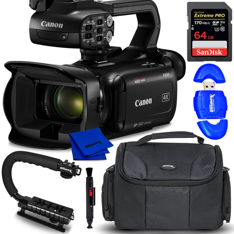 Canon XA60 Professional UHD 4K Camcorder PAL 5733C002 – Essential Video Bundle