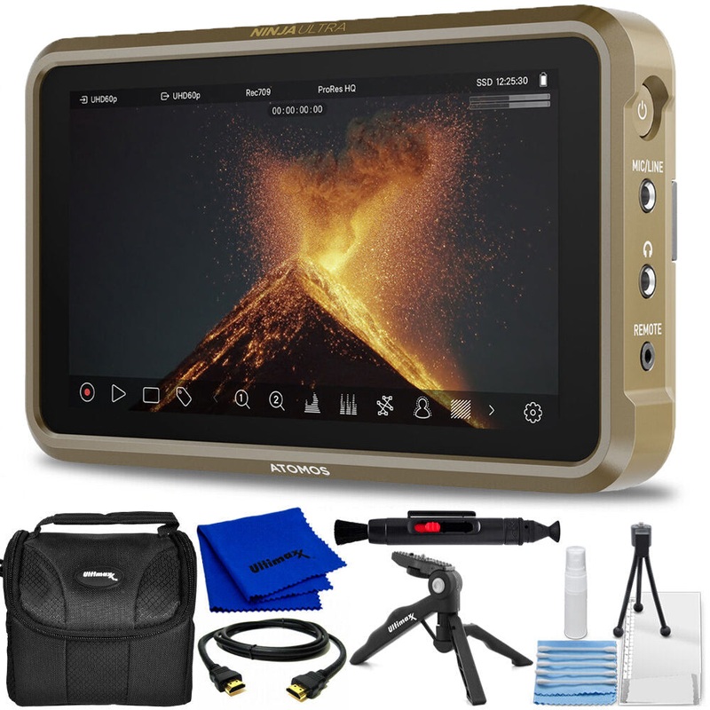 Atomos Ninja Ultra 5.2″ 4K HDMI Recording Monitor – 6PC Accessory Bundle
