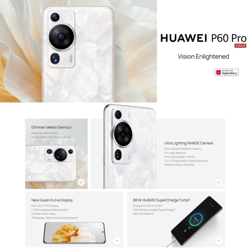 Huawei P60 Pro MNA-AL00 Dual SIM 512GB (China Version) Black