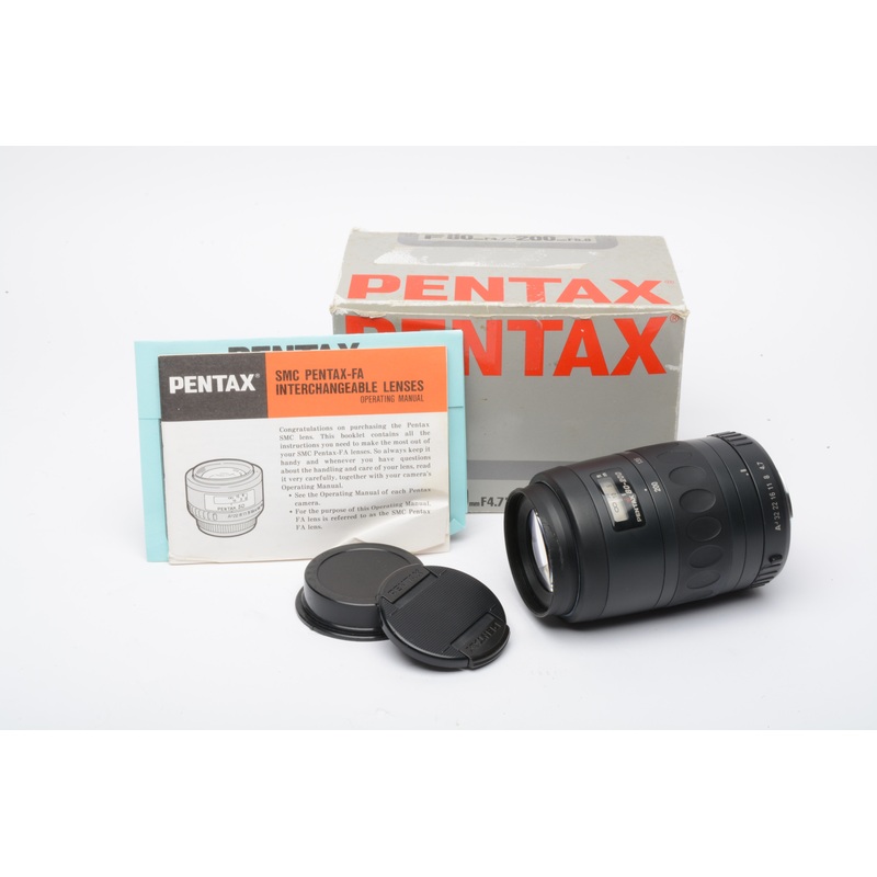 Pentax F 80-200mm f4.7-5.6 Telephoto zoom lens, boxed, very clean