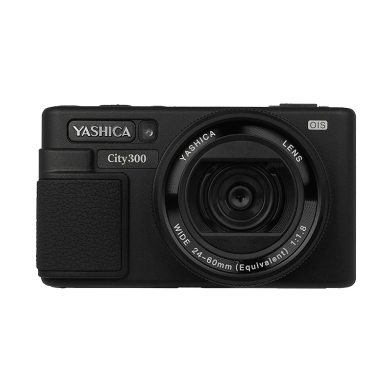 Yashica City 300 Digital Compact Camera with QuickFlash Camera Flash (Black)