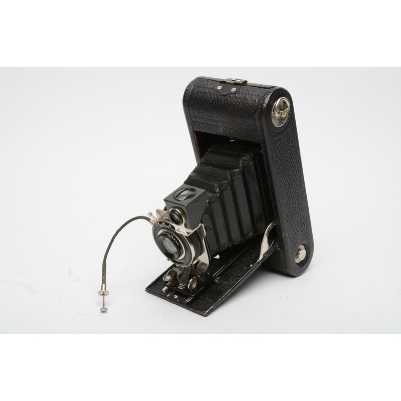 Ansco No.1A Junior Folding camera, Very nice & Clean, works, +Case, Vintage