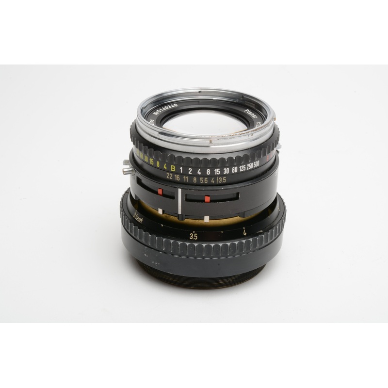 Hasselblad 100mm f3.5 Zeiss Planar C Lens (Black), Modified for 65mm Thread