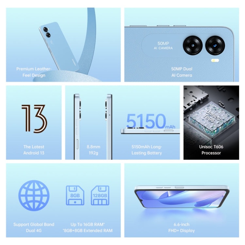UMIDIGI G3 Max Dual SIM 8GB+128GB Iceland Blue