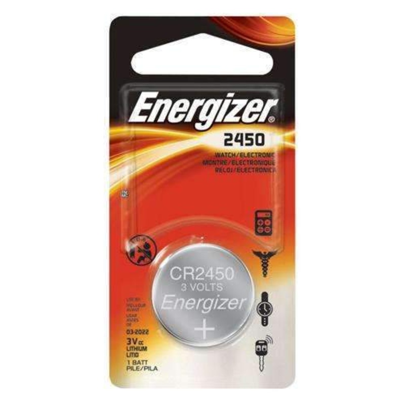 Energizer Litium CR2450 3V Battery Single Pack